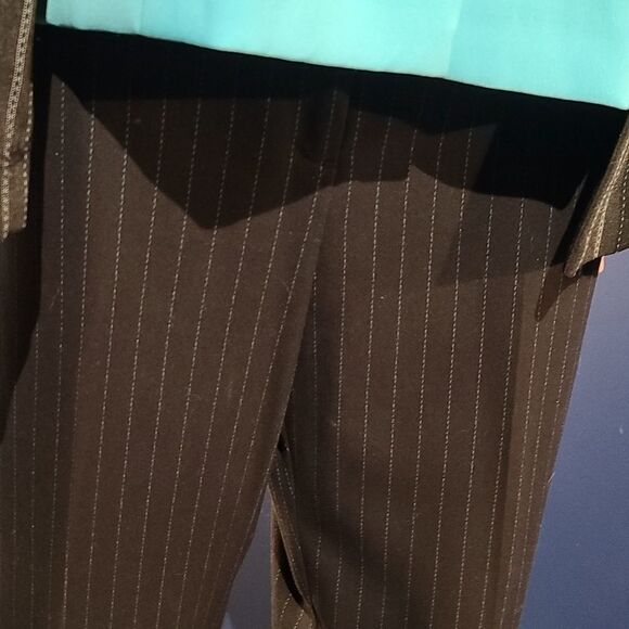 Black pants suit with blue stripes - Picture 3 of 14